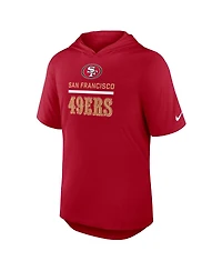 Nike Men's Scarlet San Francisco 49ers Lockup Tri-Blend Hoodie T-Shirt