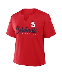Fanatics Women's Red St. Louis Cardinals Fan Fave Stadium Slub Boxy T-Shirt