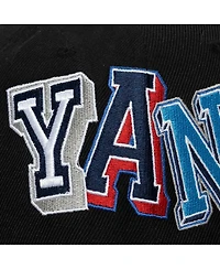 Mitchell & Ness Men's Black New York Yankees Hyper Type Pro Crown Snapback Hat