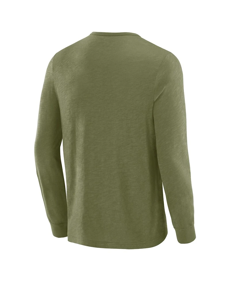 J. Palmer Men's Olive Green Bay Packers In-The-Pocket Long Sleeve T-Shirt