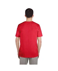 New Era Men's Red St. Louis Cardinals Throwback Pinstripe T-Shirt
