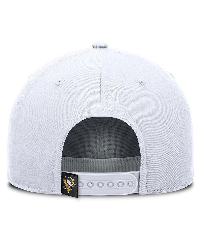 Fanatics Men's White Pittsburgh Penguins Rope A-Frame Adjustable Hat