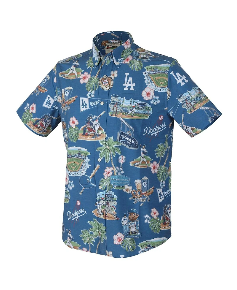 Revyn Spooner Men's Royal Los Angeles Dodgers Scenic Tri-Blend Performance Button-Up Shirt