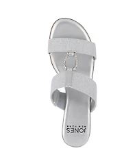 Jones New York Women's Eanna Ornamented Double Band Dress Sandals