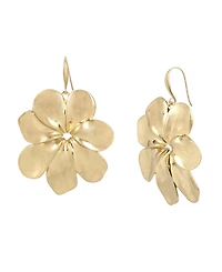 Robert Lee Morris Soho Gold Statement Flower Drop Earrings