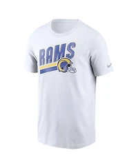 Nike Men's White Los Angeles Rams Essential Blitz Lockup T-Shirt