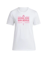 Adidas Women's White Arizona State Sun Devils 2024 Breast Cancer Awareness Pregame T-Shirt