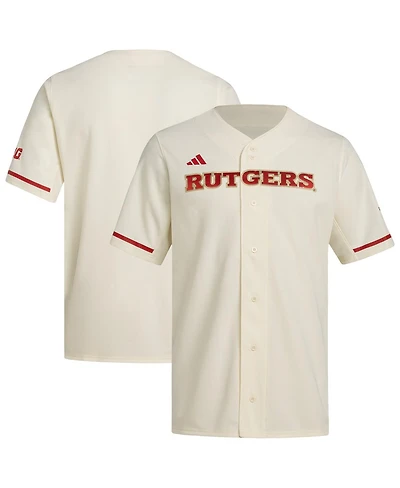 Adidas Men's Cream Rutgers Scarlet Knights Replica Baseball Jersey
