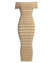 Jluxlabel Women's Off The Shoulder Striped Dress