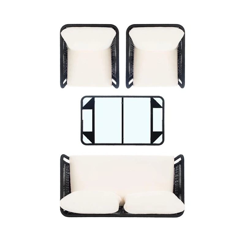Kerson 4PC Rope Living Set