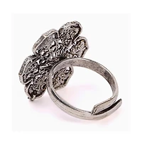 Sohi Women's Oxodised Toe Ring Set