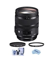 Sigma 24-70mm f/2.8 Dg Os Hsm If Art Lens for Canon Ef, Bundle with Hoya Uv+Cpl Filter Kit, Cleaning Kit, Cleaning Cloth