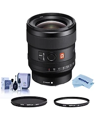 Sony Fe 24mm f/1.4 Gm Lens for Sony E, Bundle with Hoya Nxt Plus 67mm Uv+Cpl Filter Kit, Cleaning Kit, Cleaning Cloth