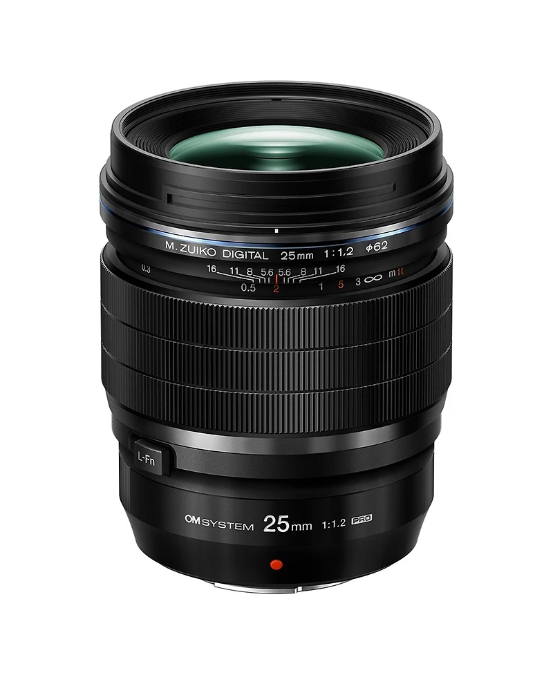 Om System M.Zuiko Digital Ed 25mm f/1.2 Pro Lens for Micro Four Thirds, Black