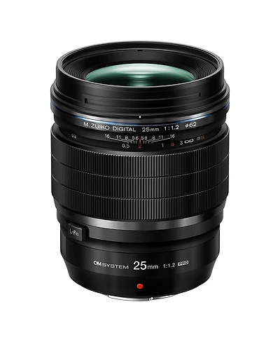 Om System M.Zuiko Digital Ed 25mm f/1.2 Pro Lens for Micro Four Thirds, Black