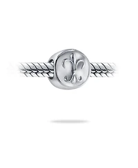 Bling Jewelry Set of 2 Symbolic Flower Ornate Fleur De Lis Charm Bead Sterling Silver