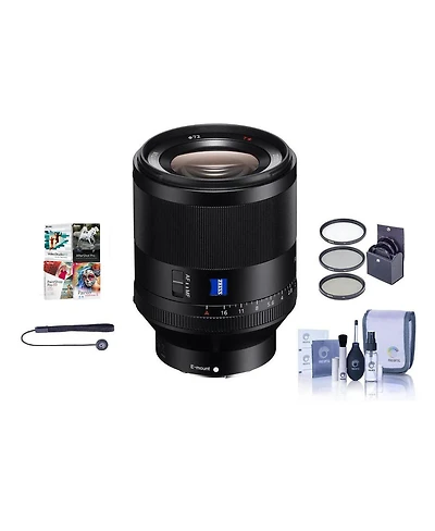 Sony Planar T Fe 50mm F1.4 Za Lens - Bundle With 72mm Filter Kit, Cleaning Kit, Lens Wrap (19x19), Lenscap Leash, Pc Software Package