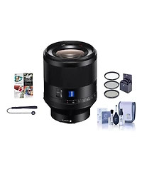 Sony Planar T Fe 50mm F1.4 Za Lens - Bundle With 72mm Filter Kit, Cleaning Kit, Lens Wrap (19x19), Lenscap Leash, Pc Software Package