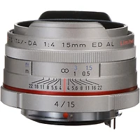 Pentax Smcp-da 15mm f/4 Ed Al Hd Lens for Dslr Cameras, Silver