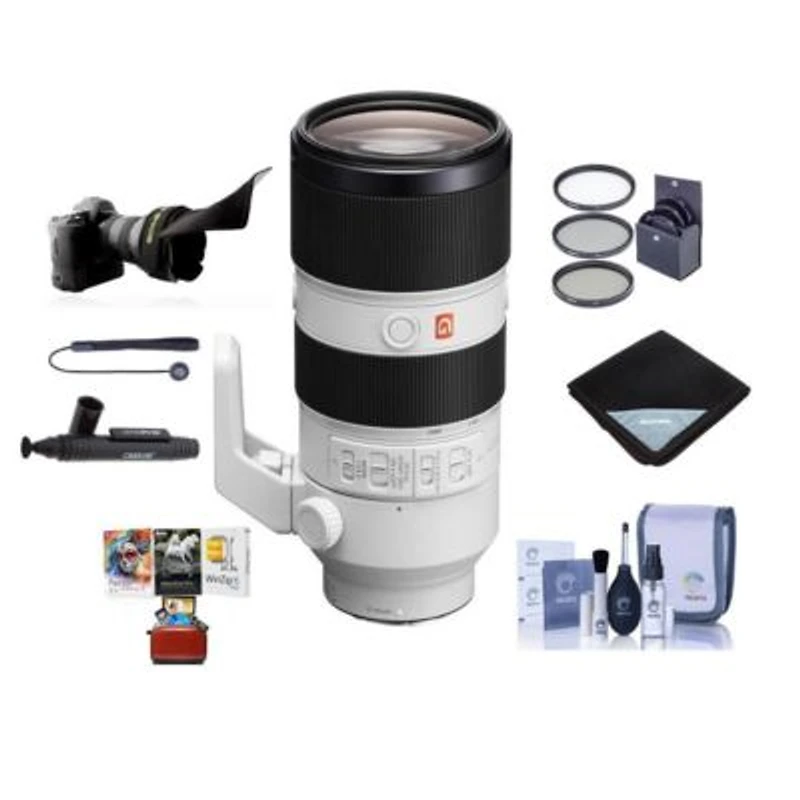 Sony Fe 70 200mm F 2.8 Gm G Master Oss E Mount Lens Bundle With 77mm Filter Kit Flex Lens Shade Cleaning Kit Lens Wrap Lens Cleaner