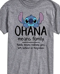 Airwaves Men's Lilo Stitch Ohana Means Family Short Sleeve T-Shirt