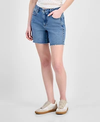 And Now This Women's High-Rise Raw-Edge-Hem Shorts, Exclusively at Macy's