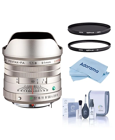 Pentax Hd Pentax-fa 31mm f/1.8 Limited Lens, Silver, Bundle with Hoya 58mm Uv and Cpl Filters