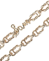 Sam Edelman Women's Fully Adjustable Knotted Logo Chain Belt