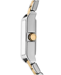 Dkny Women's Westside Midi White Mop Dial Gold Two-Tone Stainless Steel Bracelet Watch 25.5x33mm