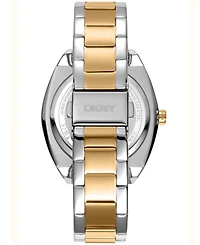 Dkny Women's Broadway Maxi Light Blue Dial Gold Two-Tone Stainless Steel Bracelet Watch 38mm