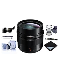 Panasonic Panasonic Lumix G Leica Dg Summilux Lens, 12mm, F1.4 Asph, Wide Angle, Professional Mirrorless Micro Four Thirds, H-X012 (Usa Black) Bundle