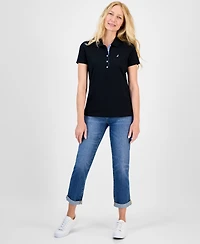 Nautica Jeans Women's Short-Sleeve Polo-Collar Shirt