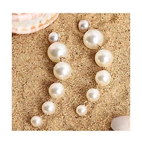 Sohi Women's Pearl Statement Drop Earrings