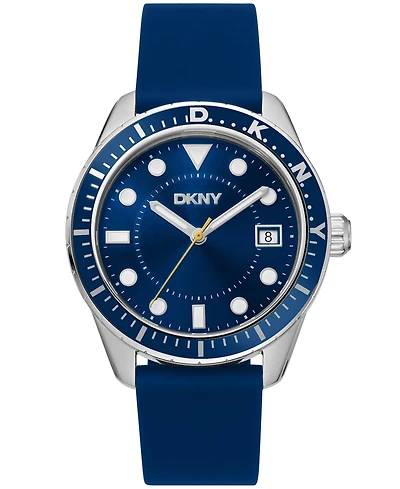 Dkny Men's Crosby Sport Blue Silicone Strap Watch, 42mm