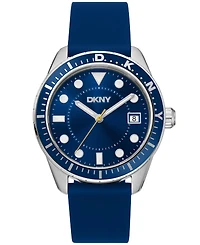 Dkny Men's Crosby Sport Blue Silicone Strap Watch, 42mm