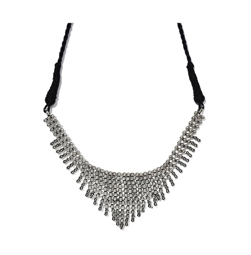 Sohi Women's Silver-Plated Statement Necklace