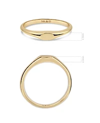 Devata Signet Ring in 14K Gold, Size 7, approx. 1.6 grams.