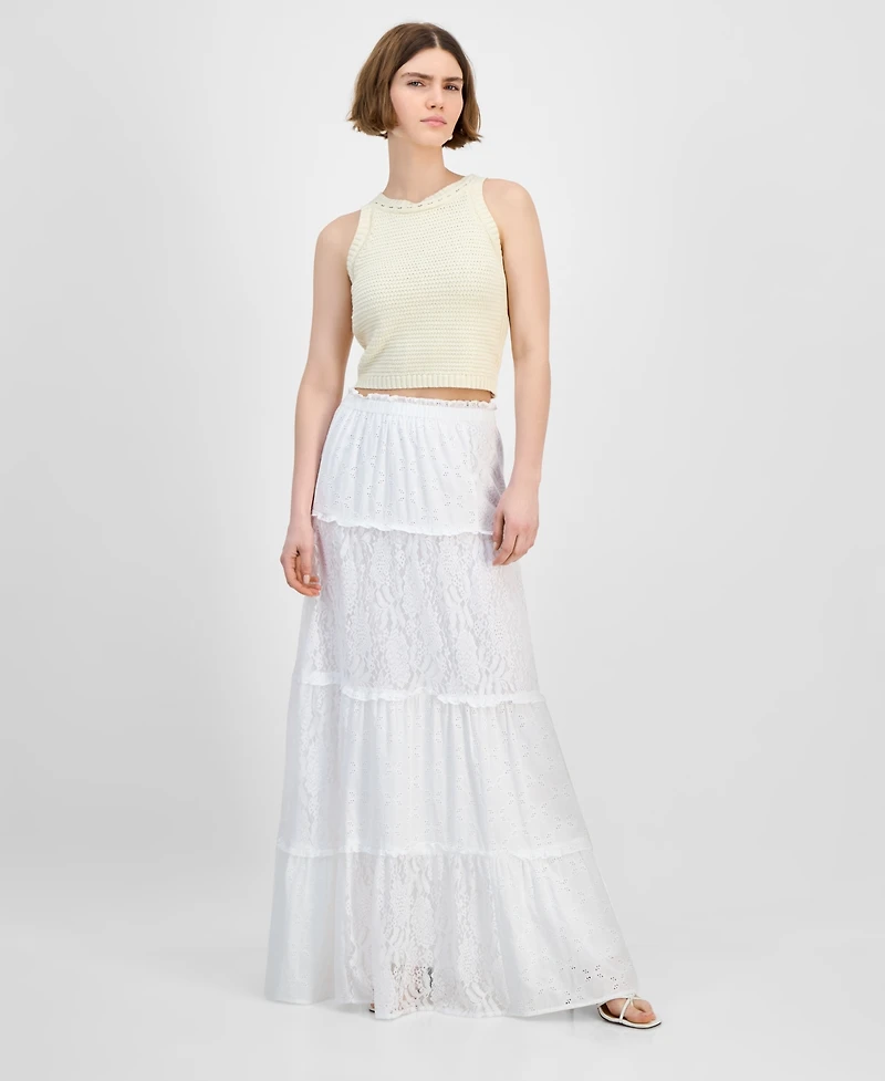 And Now This Women's Lace Eyelet Maxi Skirt, Exclusively at Macy's