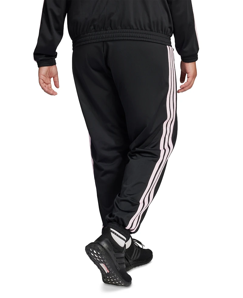 adidas Plus Size Tricot 3-Stripes Track Pants