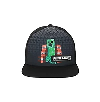 Minecraft Boys Charged Creeper Youth 2-Pack Curved Bill Snapback Hat & Bi-Fold Wallet Combo Set