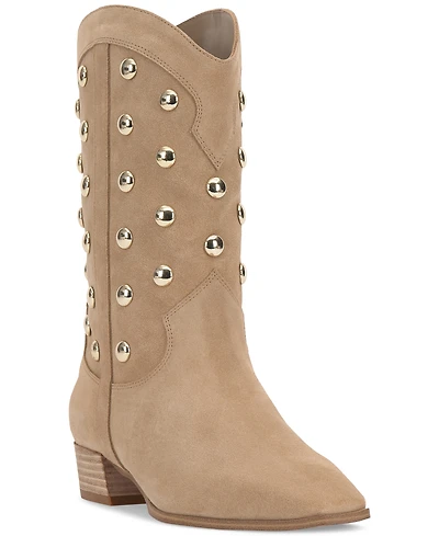 Vince Camuto Women's Prilie Studded Snip-Toe Western Boots