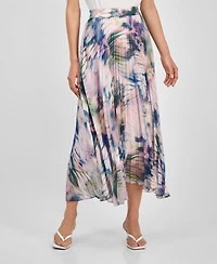 Boss Orange Women's Printed Pleated Midi Skirt