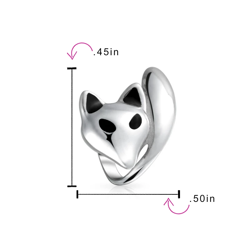 Bling Jewelry Set of 3 Koala Panda, Elephant, Foxy Lady Animal Fox Charm Bead Sterling Silver