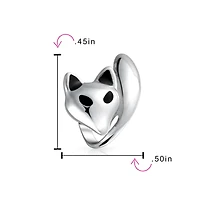 Bling Jewelry Set of 3 Koala Panda, Elephant, Foxy Lady Animal Fox Charm Bead Sterling Silver