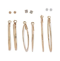 Sohi Women's Everyday Hoop Earrings Set
