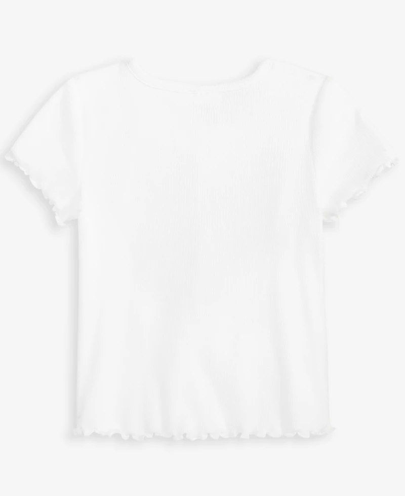 Toddler Girls Artistic Dog Ribbed Tee, Exclusively at Macy's
