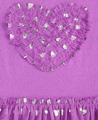 Toddler Girls Foil Heart Tutu Dress, Exclusively at Macy's