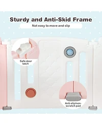 Costway Baby 14 Panels Safety Playpen Safety Activity