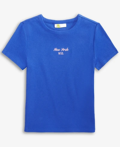 Epic Threads Little & Big Girls Nyc Embroidered Ribbed T-Shirt, Exclusively at Macy's