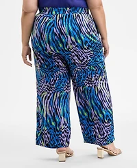Nina Parker Trendy Plus Printed Wide-Leg Pants